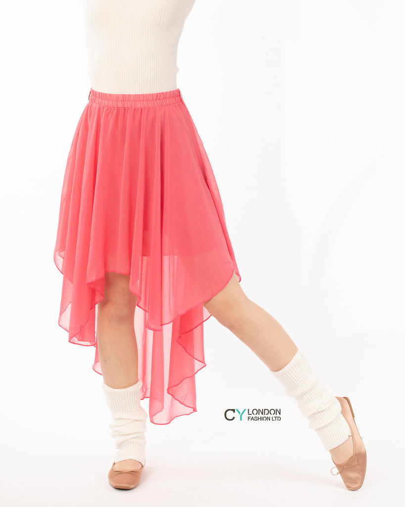 Dip Hem Skirt (Rose)