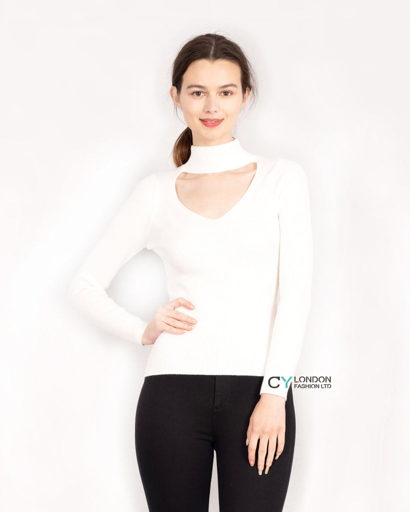 Soft knit Jumper top with Cut Outs design