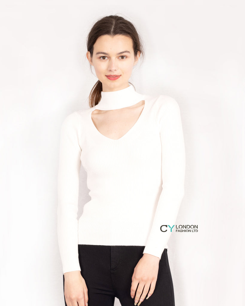 Soft knit Jumper top with Cut Outs design