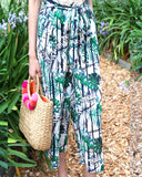 Floral Print Wide-leg Trousers