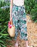 Floral Print Wide-leg Trousers