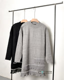 Crystal trim & Chiffon Hem Jumper