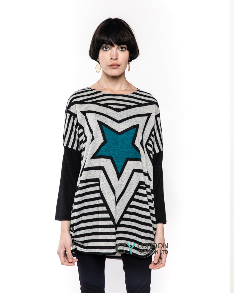 Star Print oversized Jumper top