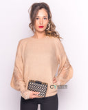 Lace sleeves and cut out design jumper