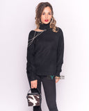 Open shoulder jumper with Chain Detail