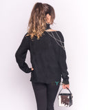 Open shoulder jumper with Chain Detail