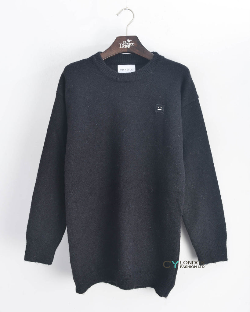 Face logo plain jumper (Grey)