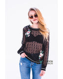 Floral Patched Sweatshirt