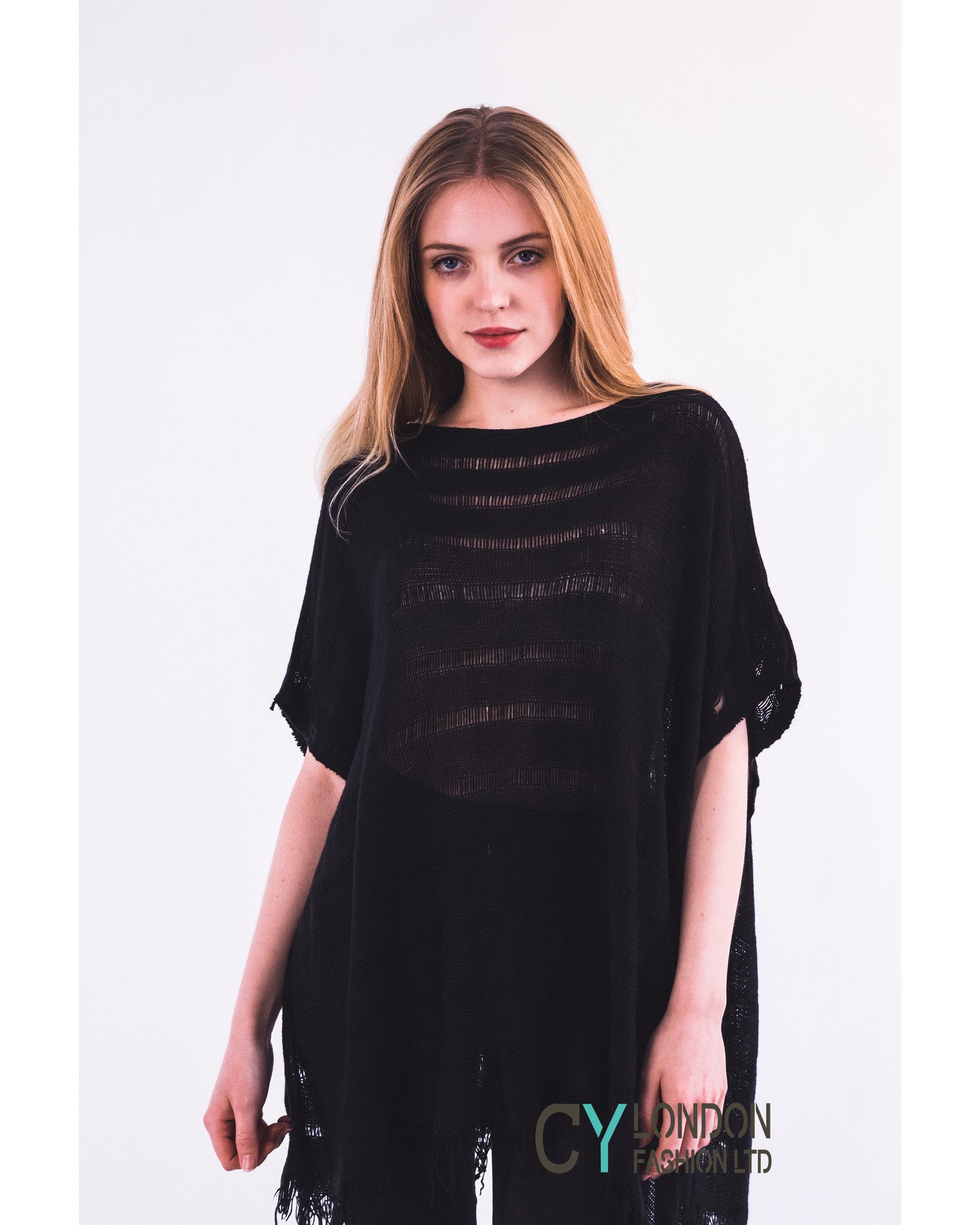 Cotton Crochet Kaftan Top (White) CYLONDON