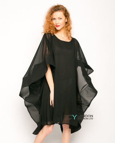 Butterflies design Dress (Black)