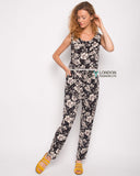 Floral print tassel top and trousers suits