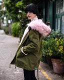 Faux Fur Hooded American style Parka jacket