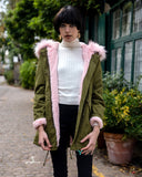 Faux Fur Hooded American style Parka jacket