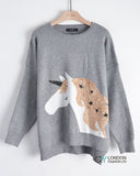 UNICORN HORSE sequin embellished Jumper