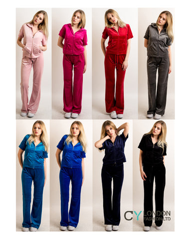 Velour Tracksuits with short sleeves