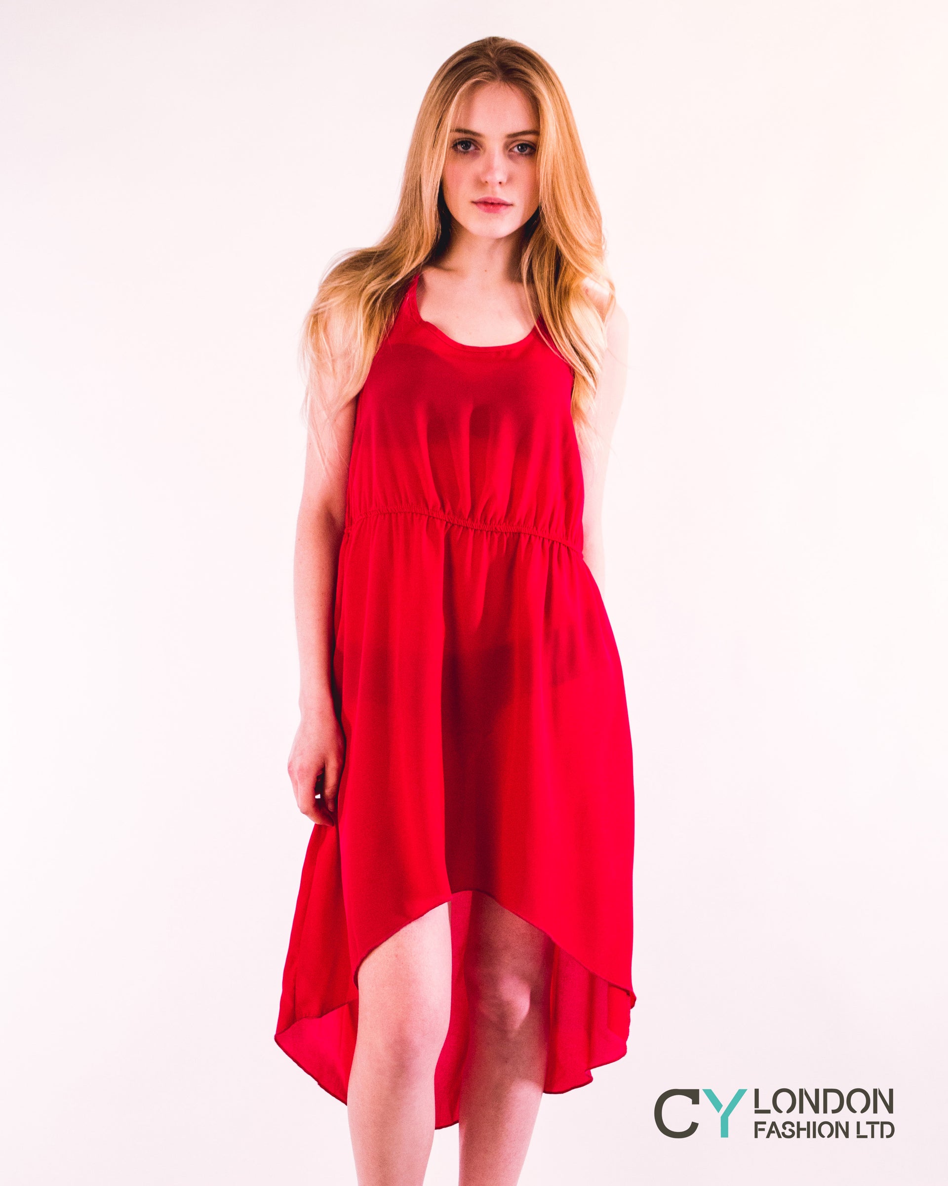 Dip Hem Dress (Pink) – CYLONDON