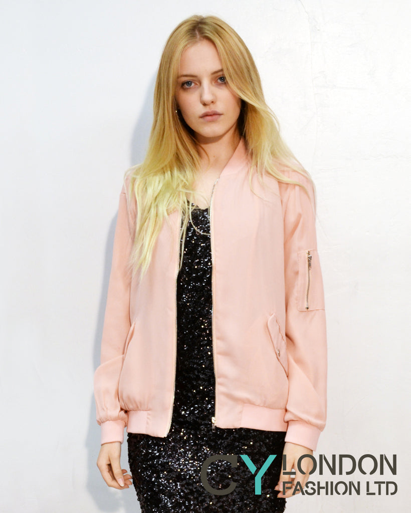 Chiffon bomber top jacket