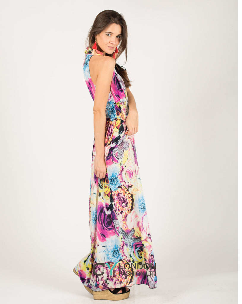 Floral print maxi dress