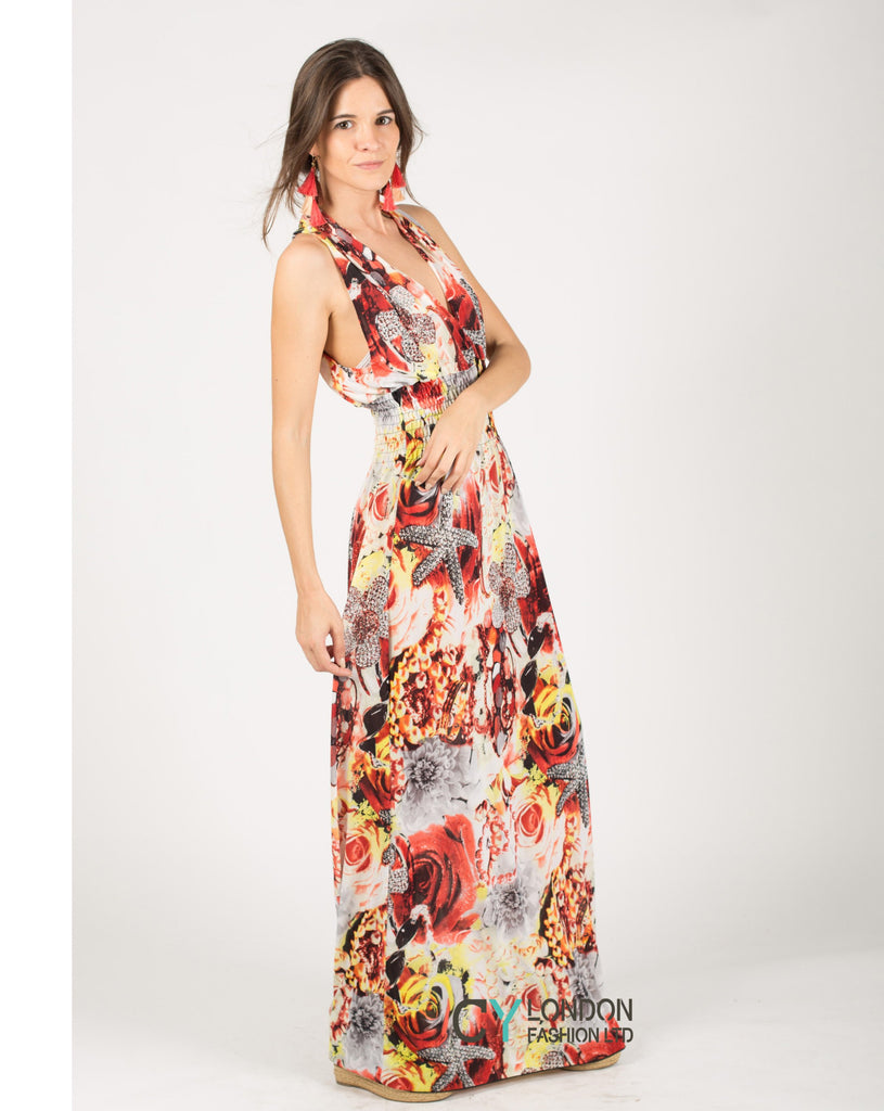 Floral print maxi dress