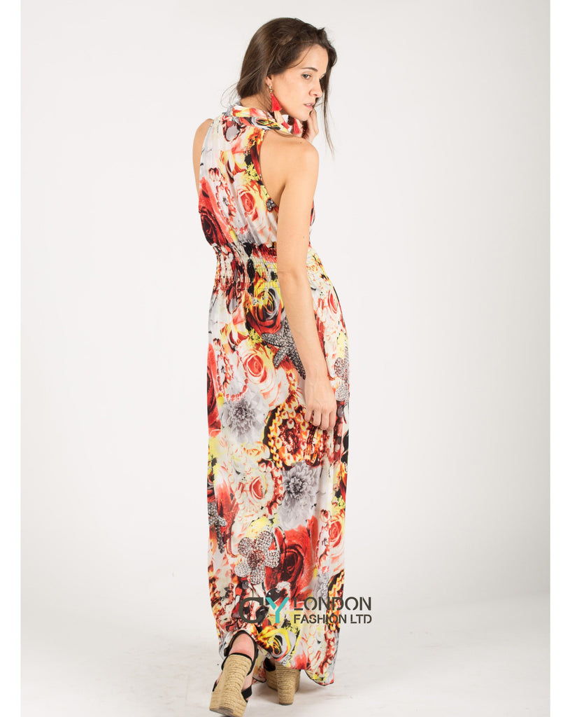 Floral print maxi dress