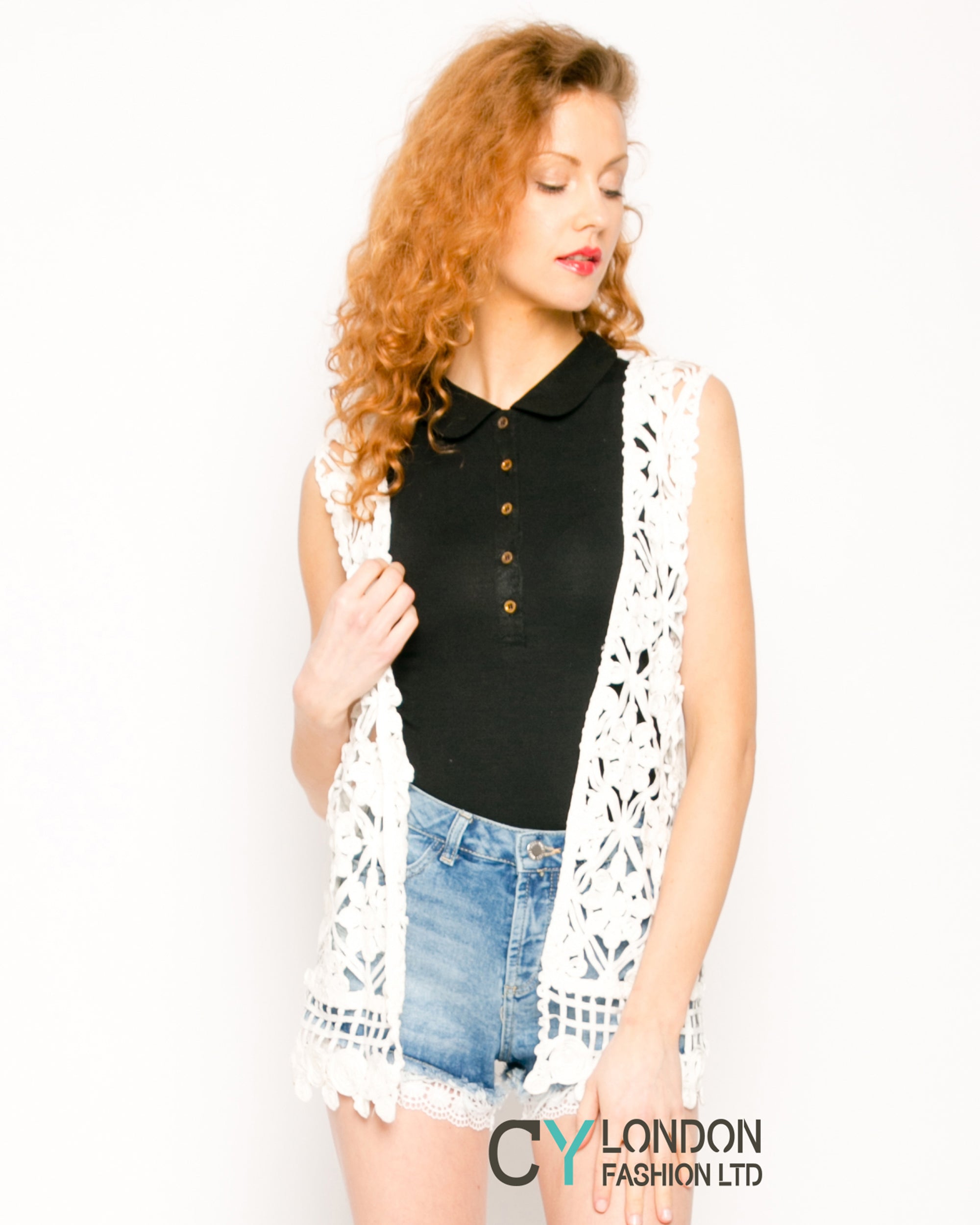 Floral Pattern Crochet Cardigan (73A)