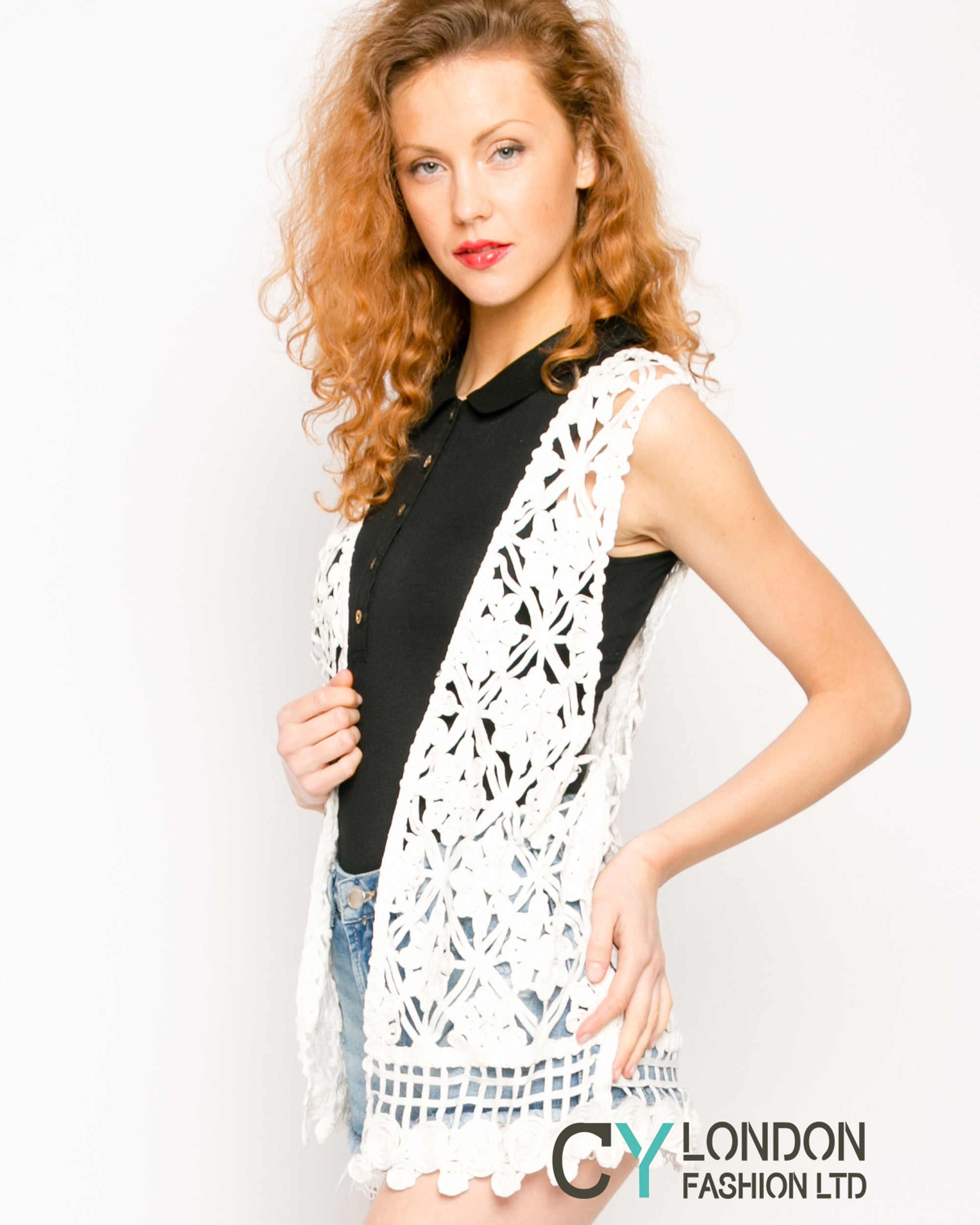 Floral Pattern Crochet Cardigan (73A)
