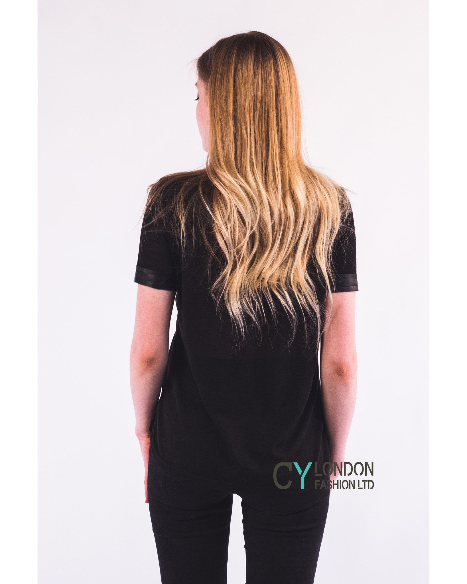 Gold Print T-shirt with Pocket (White)