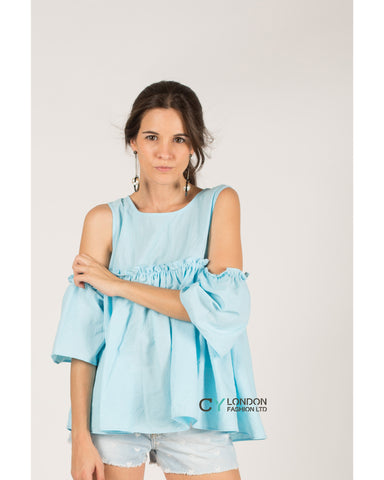 Cold shoulder Cotton Top