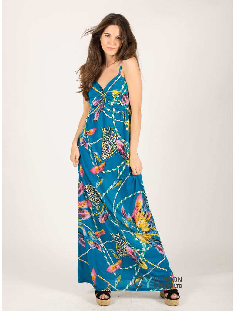 Chain Print Maxi Dress