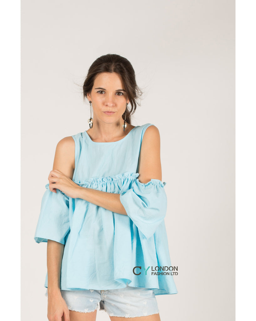 Cold shoulder Cotton Top
