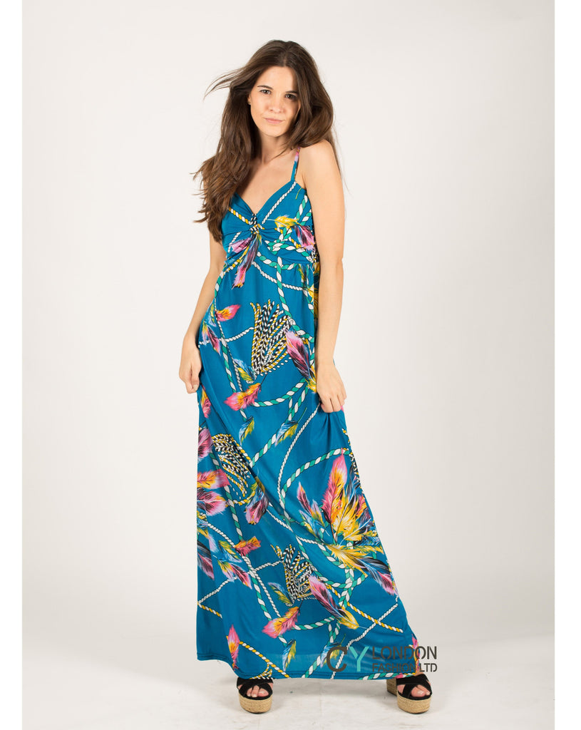 Chain Print Maxi Dress