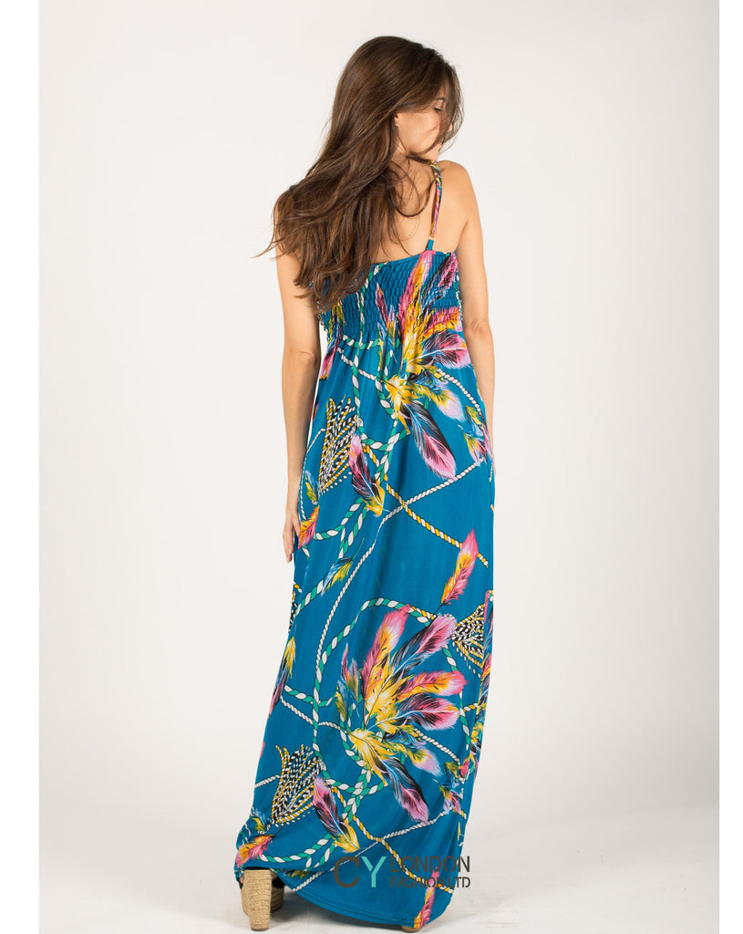 Chain Print Maxi Dress