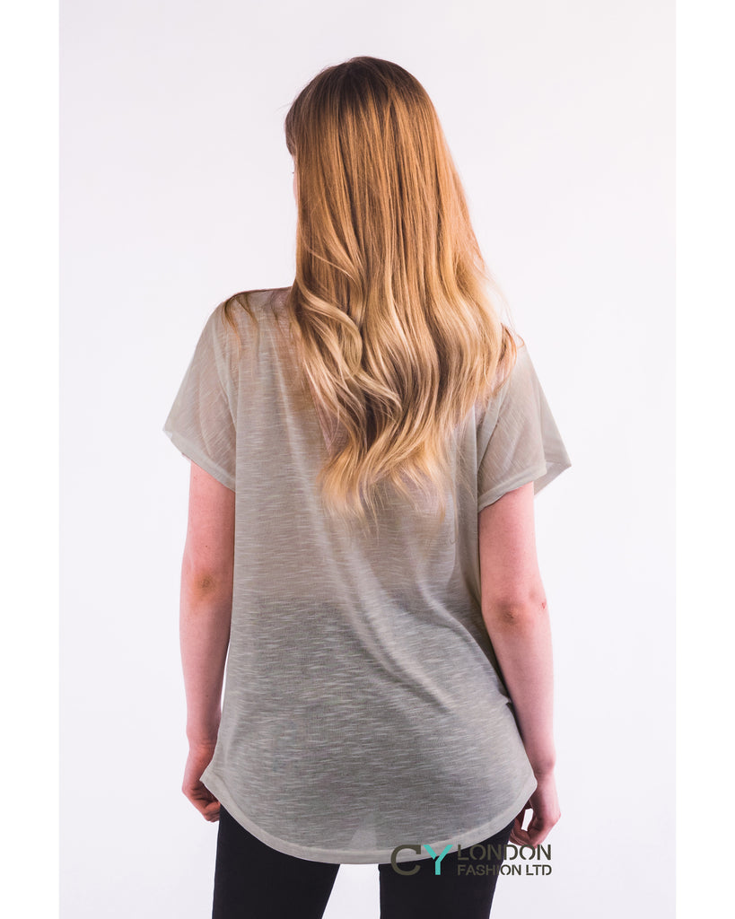 Gold Eagle embellished T-shirt  (Brown)