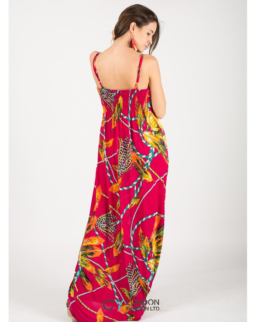 Chain Print Maxi Dress