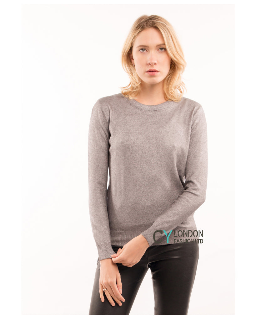 Metallic Sliver Printed Jumper