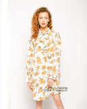 Multi Floral Printed overisze Shirt Dress