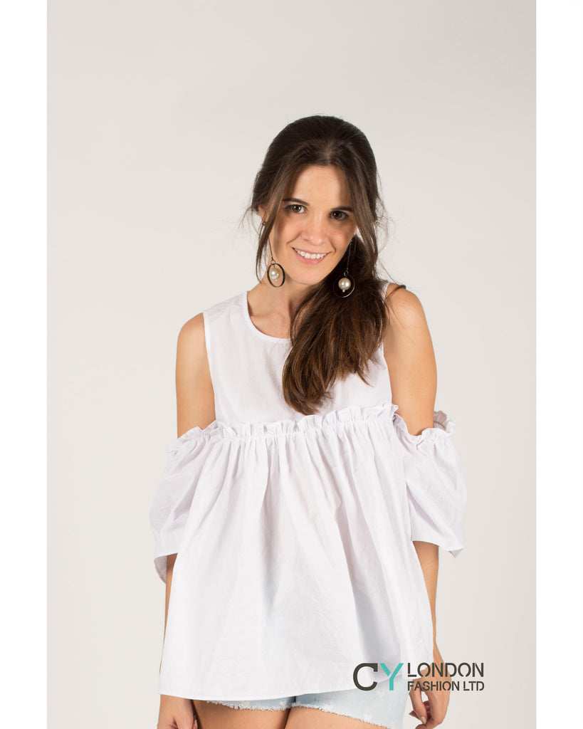 Cold shoulder Cotton Top