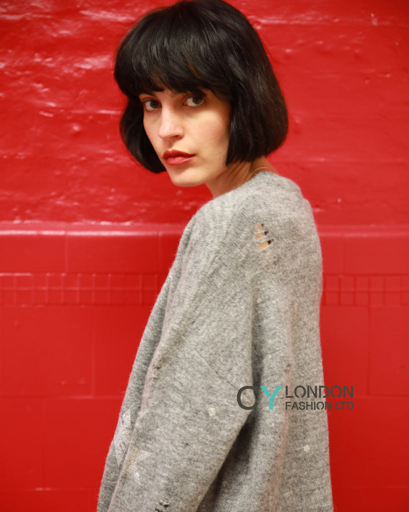 Stars' Print Ladder Stitch Jumper