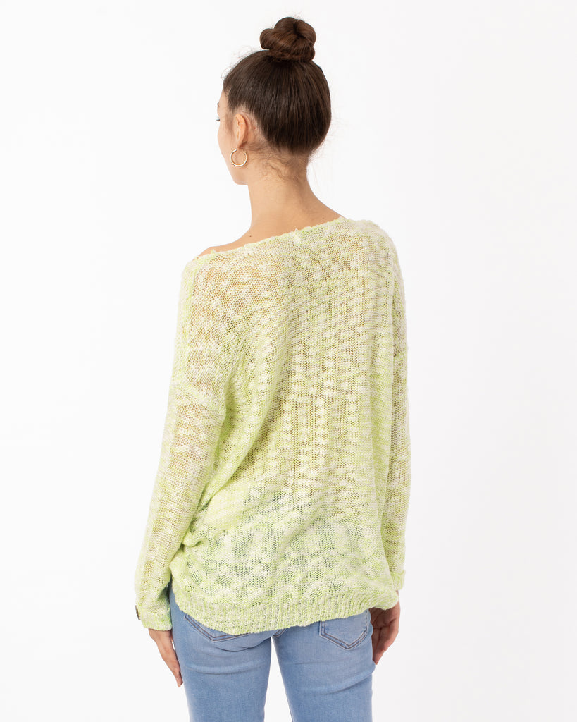 Neon Color Knitted Jumper (Green)