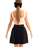 Black Floral Lace Skater Skirts