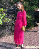 Pleated Long Maxi Dress