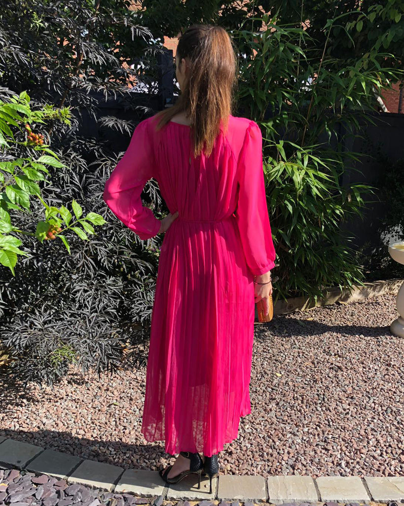 Pleated Long Maxi Dress