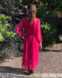Pleated Long Maxi Dress