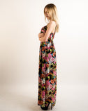 Printed Chiffon Maxi Dress KK6228 (Multi Floral PRINT)