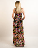 Printed Chiffon Maxi Dress KK6228 (Multi Floral PRINT)