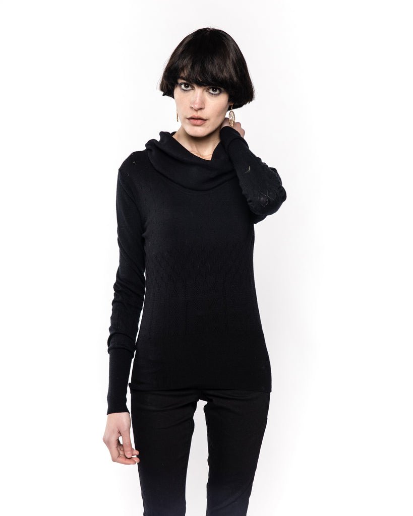 black color turtleneck knitted Jumper