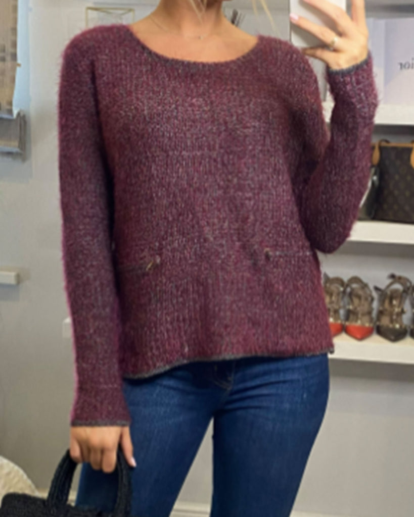 Burgundy Color knitted jumper