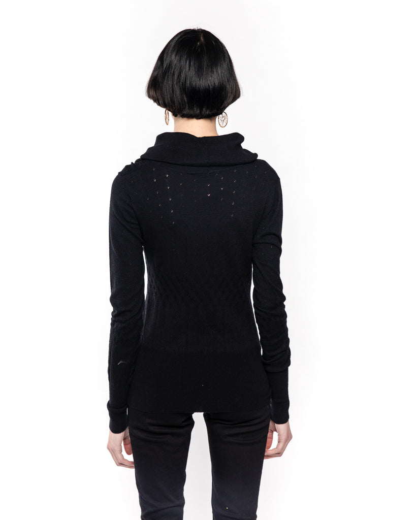 black color turtleneck knitted Jumper