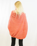 Stripe Printed Knitted Cardigan (Pink)