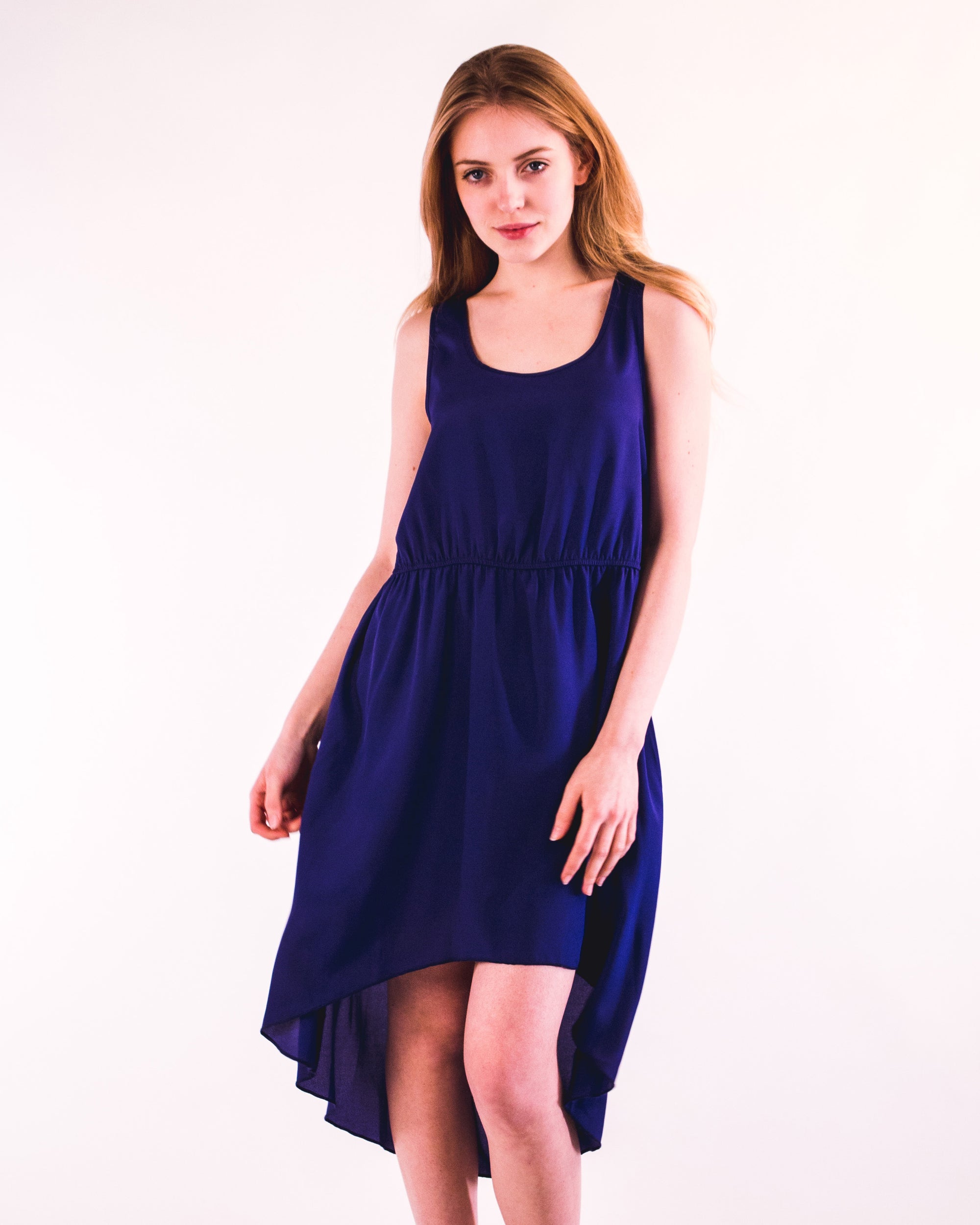 Dip Hem Dress (BLUE) CYLONDON Dip Hem Dress (BLUE) CYLONDON
